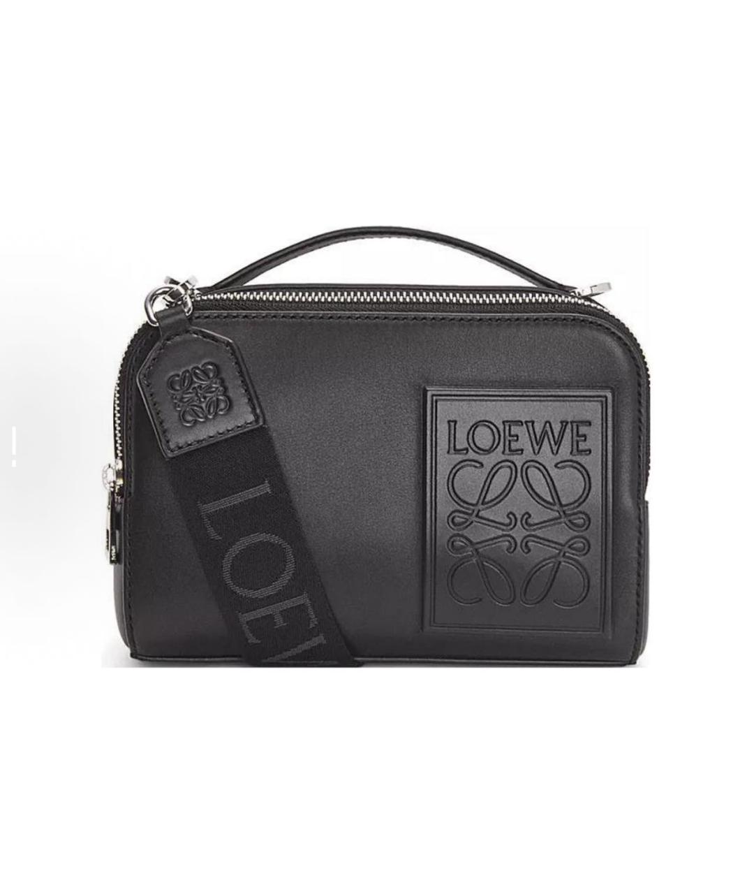LOEWE Черная кожаная сумка на плечо, фото 8