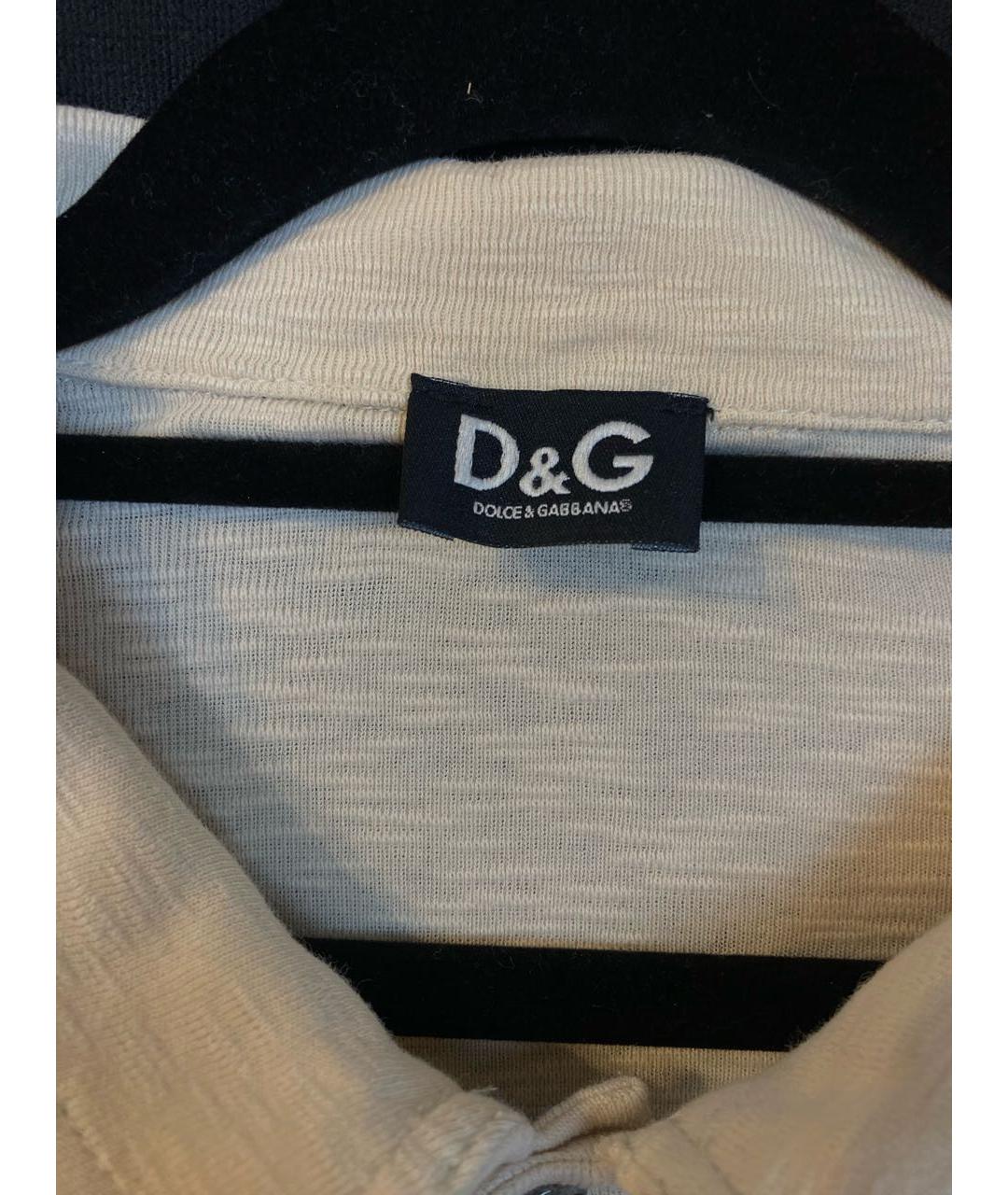 DOLCE&GABBANA Бежевая хлопковая футболка, фото 5