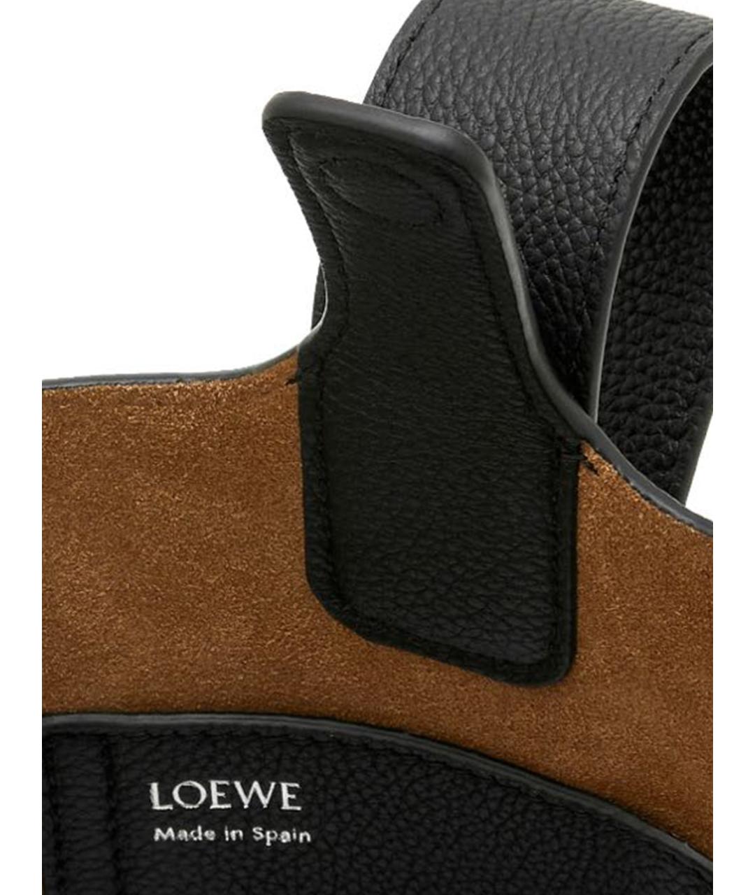 LOEWE Черная кожаная сумка тоут, фото 6
