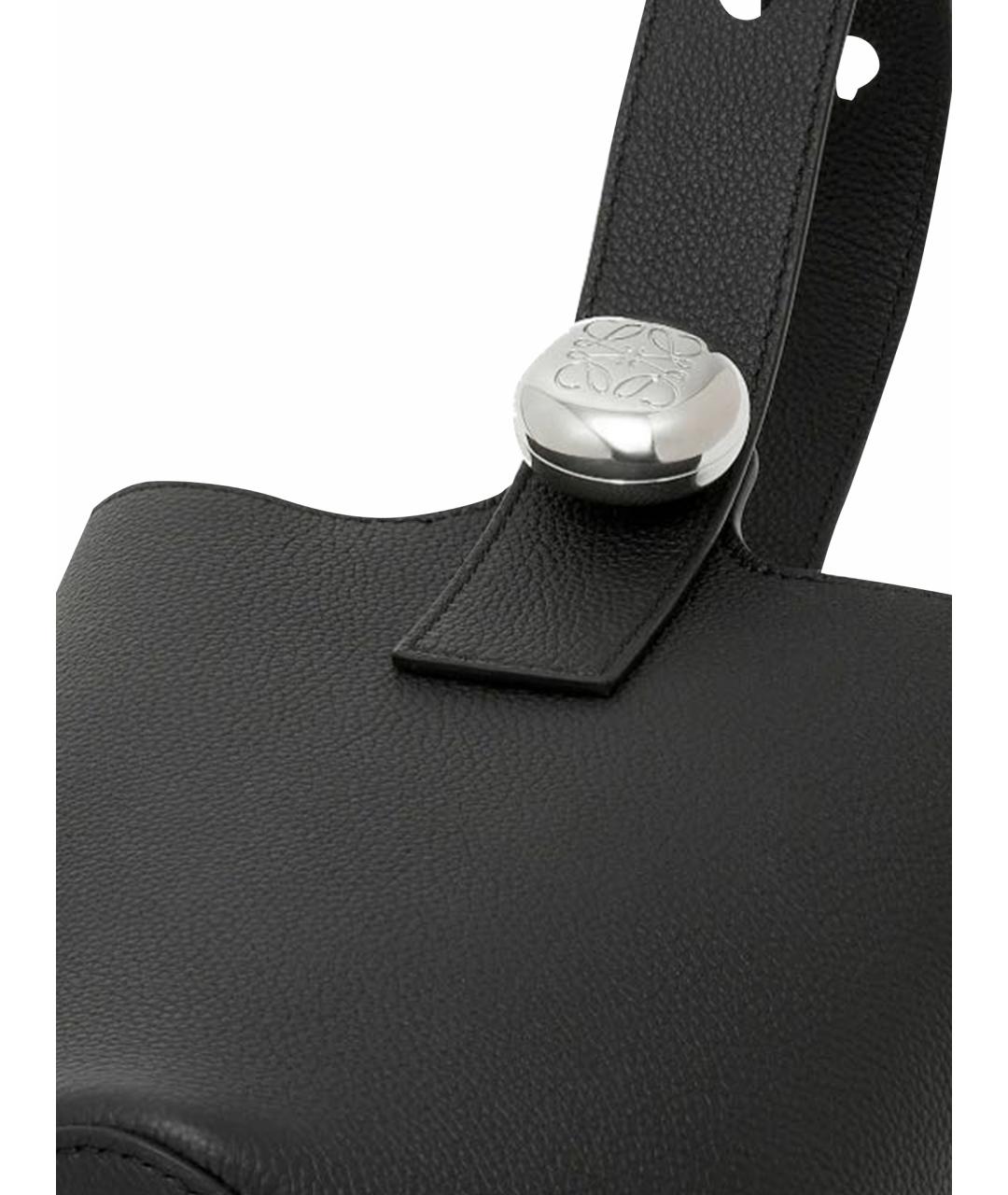 LOEWE Черная кожаная сумка тоут, фото 4