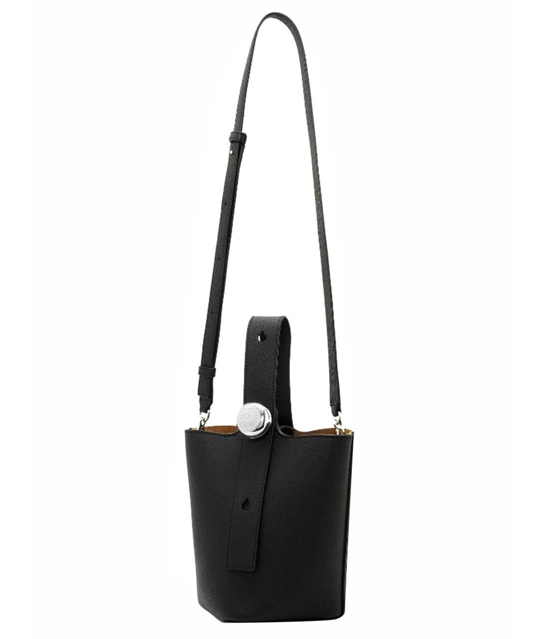 LOEWE Черная кожаная сумка тоут, фото 9
