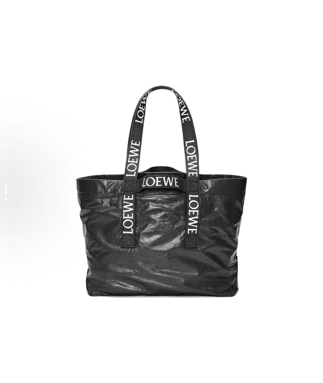LOEWE Черная кожаная сумка тоут, фото 4