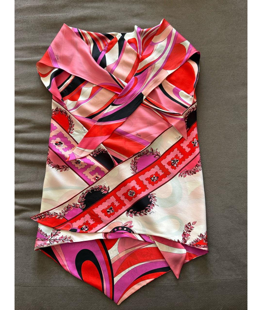 EMILIO PUCCI Мульти шелковая блузы, фото 6