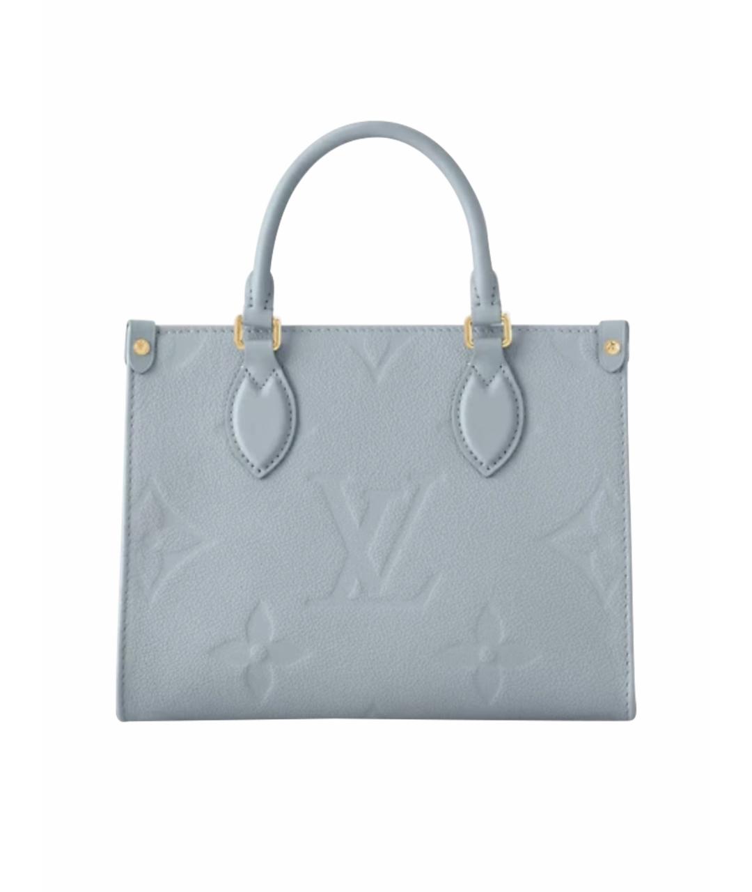 LOUIS VUITTON Голубая кожаная сумка тоут, фото 1
