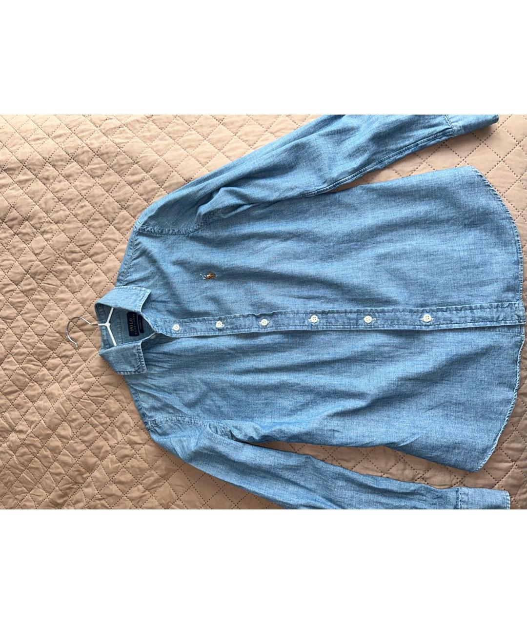 POLO RALPH LAUREN Синяя хлопковая рубашка, фото 3