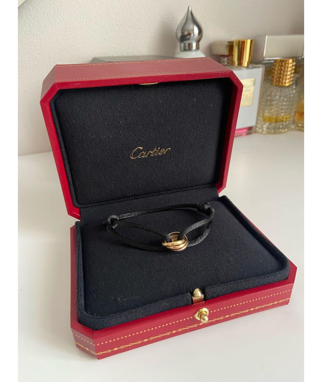 CARTIER Черный браслет из желтого золота, фото 2