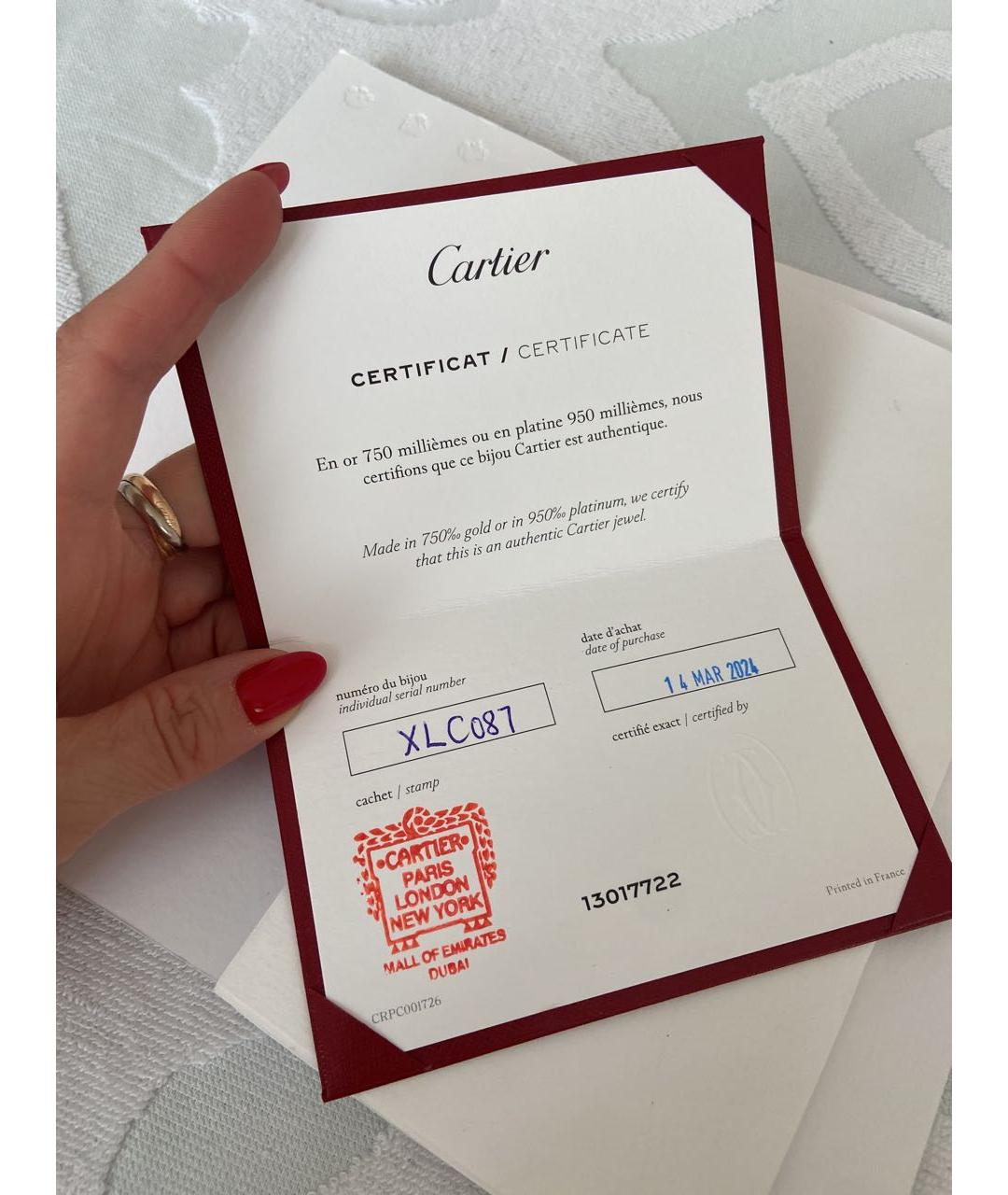 CARTIER Черный браслет из желтого золота, фото 7