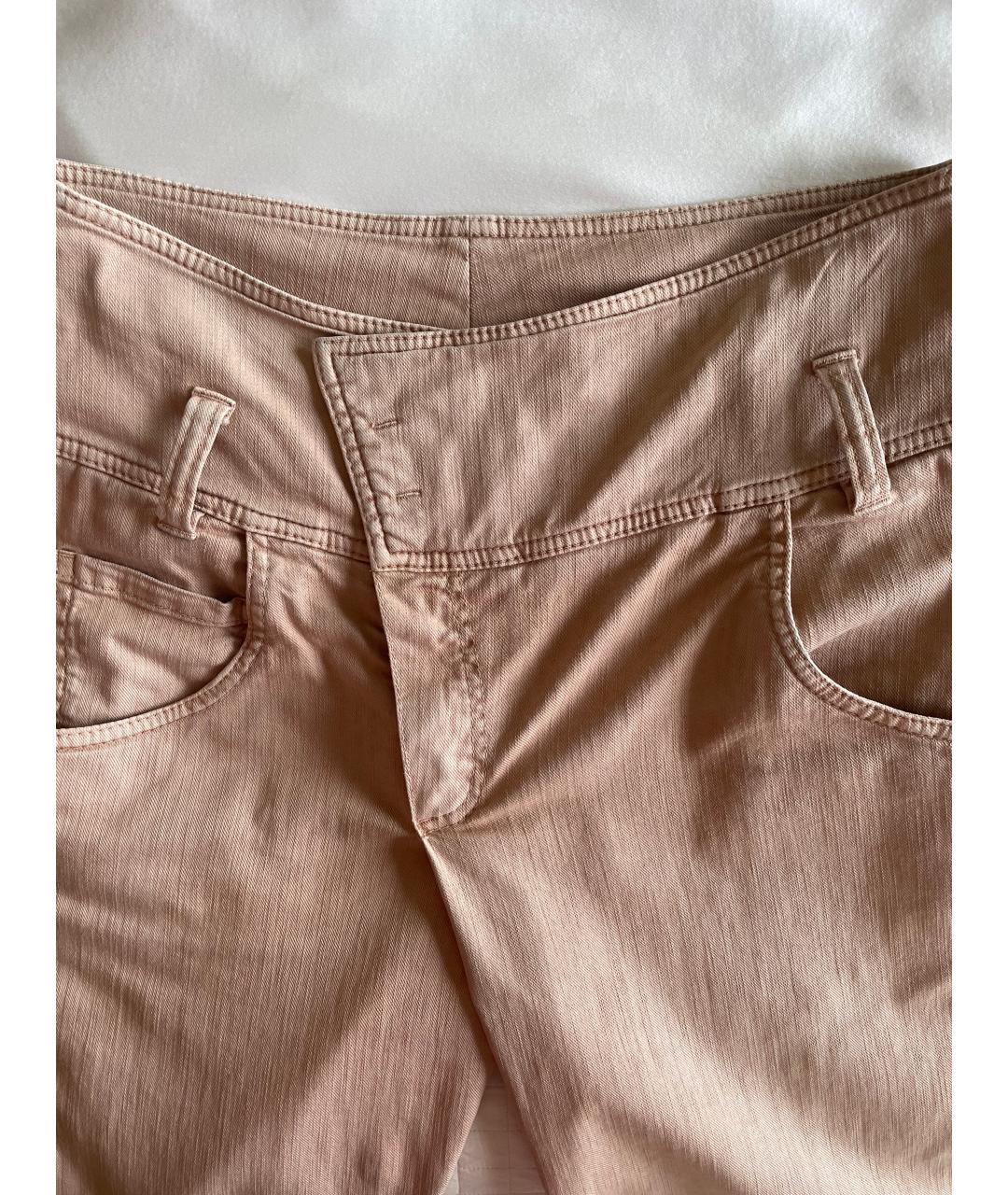 BRUNELLO CUCINELLI Коралловые хлопко-лиоцелловые прямые джинсы, фото 3