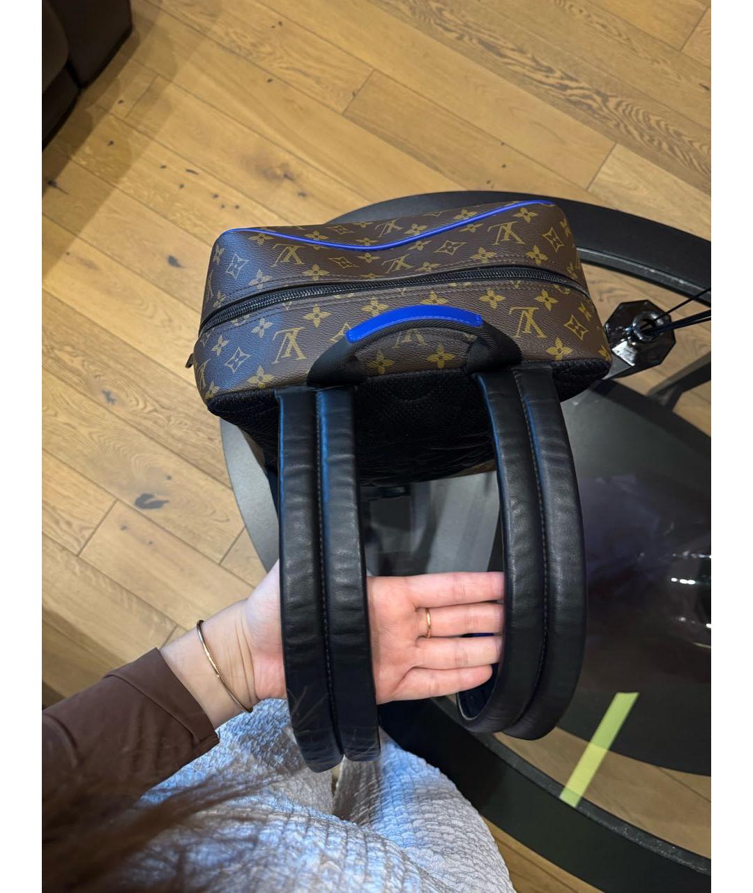 LOUIS VUITTON Синий кожаный рюкзак, фото 5