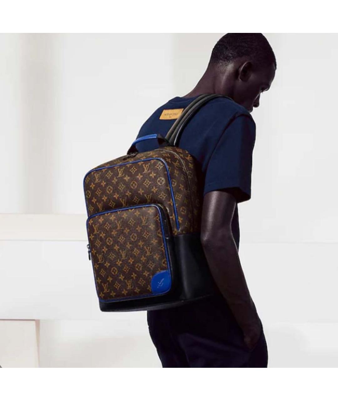 LOUIS VUITTON Синий кожаный рюкзак, фото 8