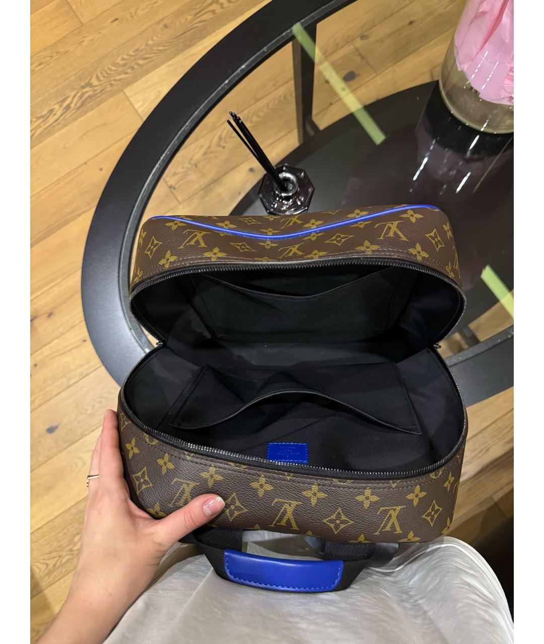 LOUIS VUITTON Синий кожаный рюкзак, фото 4