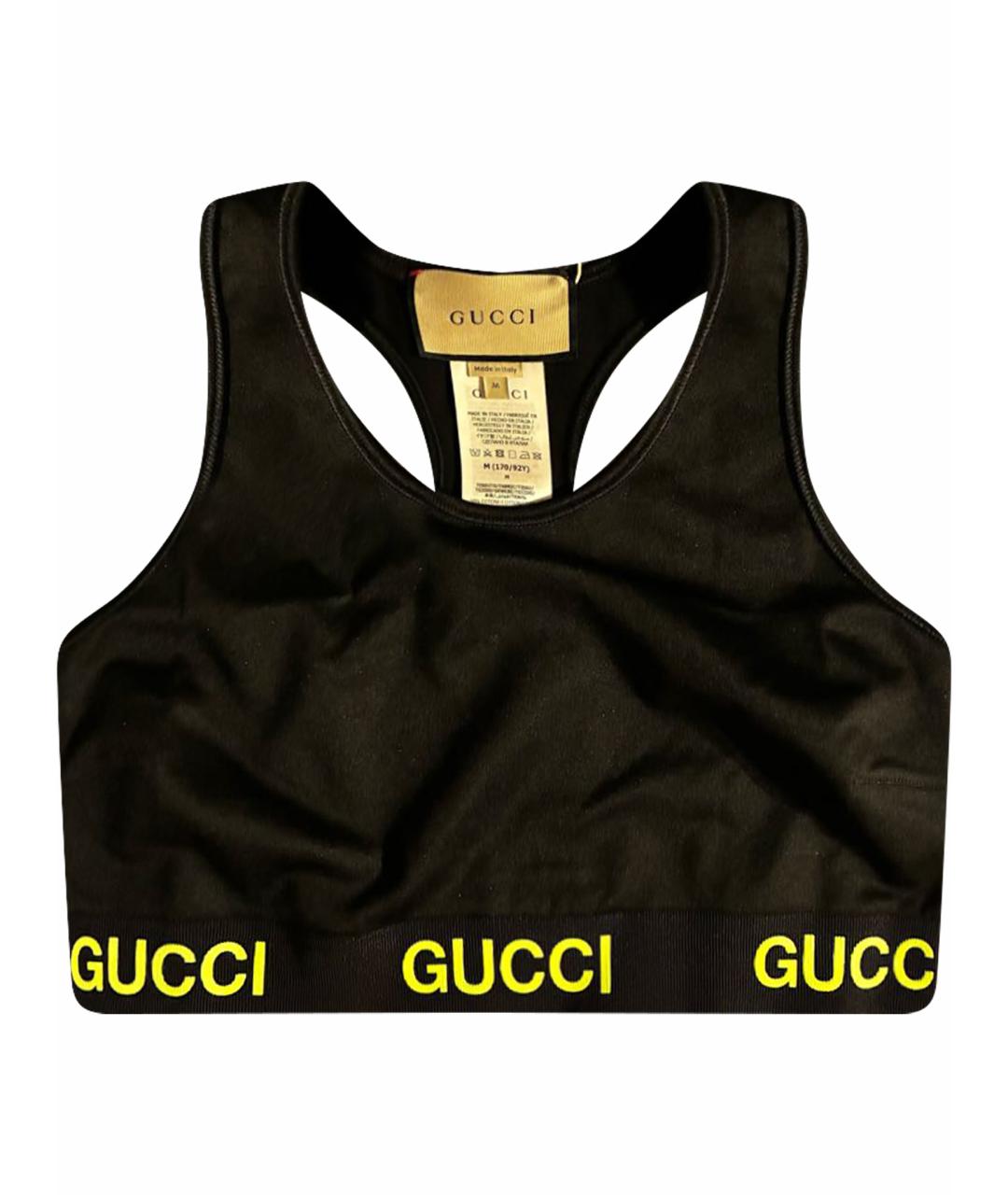 GUCCI Черная майка, фото 1