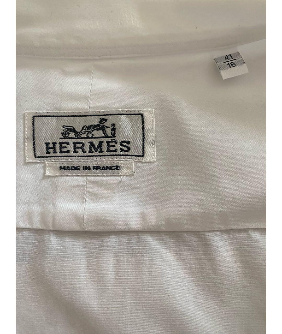 HERMES Белая хлопковая кэжуал рубашка, фото 7