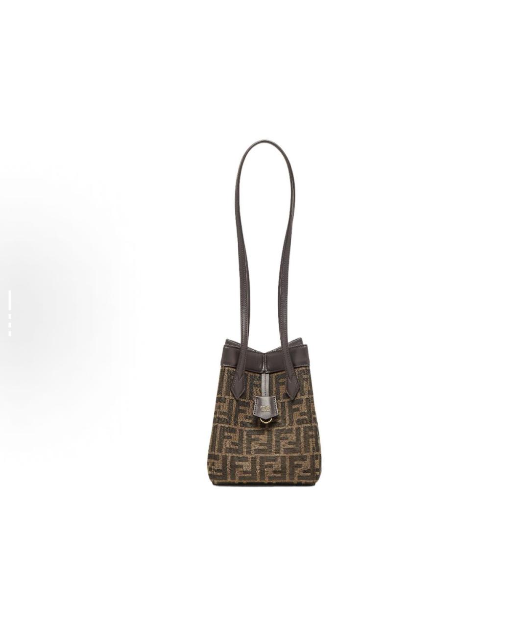 FENDI Коричневая кожаная сумка тоут, фото 7