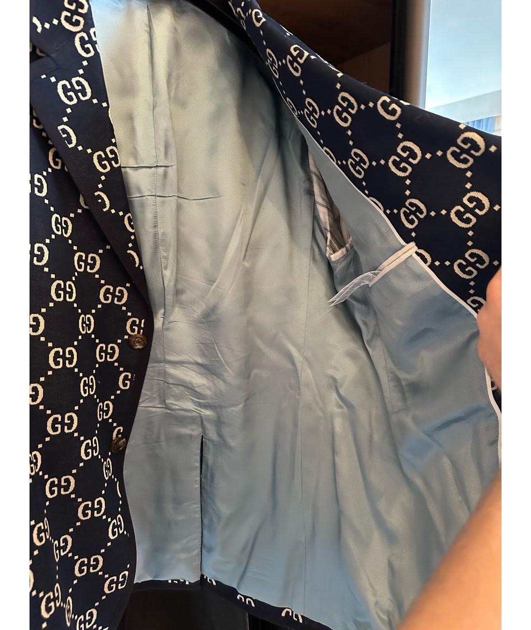 GUCCI Темно-синий пиджак, фото 7