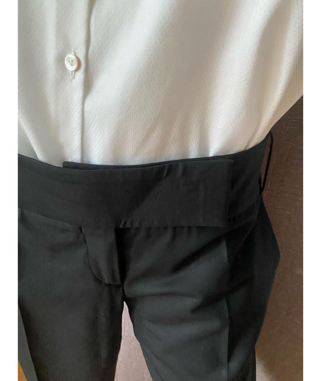 HUGO BOSS Черные шерстяные прямые брюки, фото 8