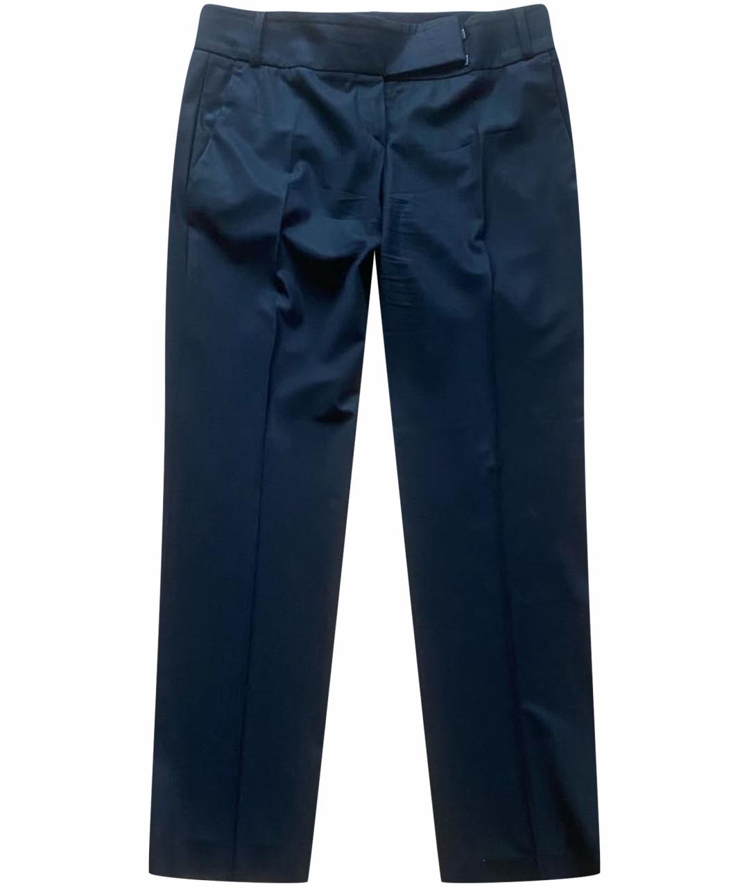 HUGO BOSS Черные шерстяные прямые брюки, фото 1