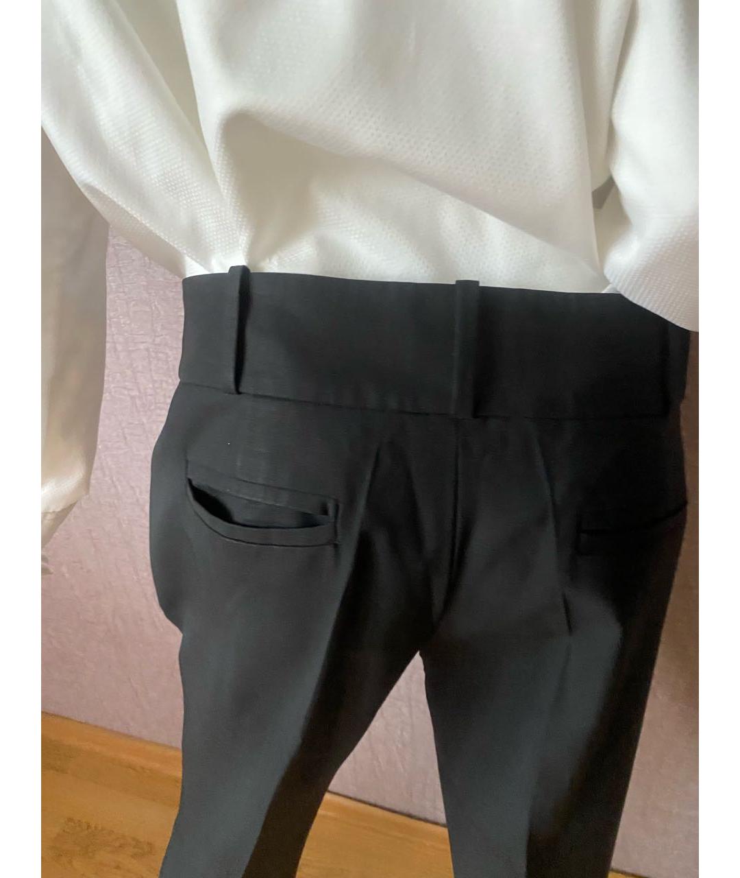 HUGO BOSS Черные шерстяные прямые брюки, фото 7
