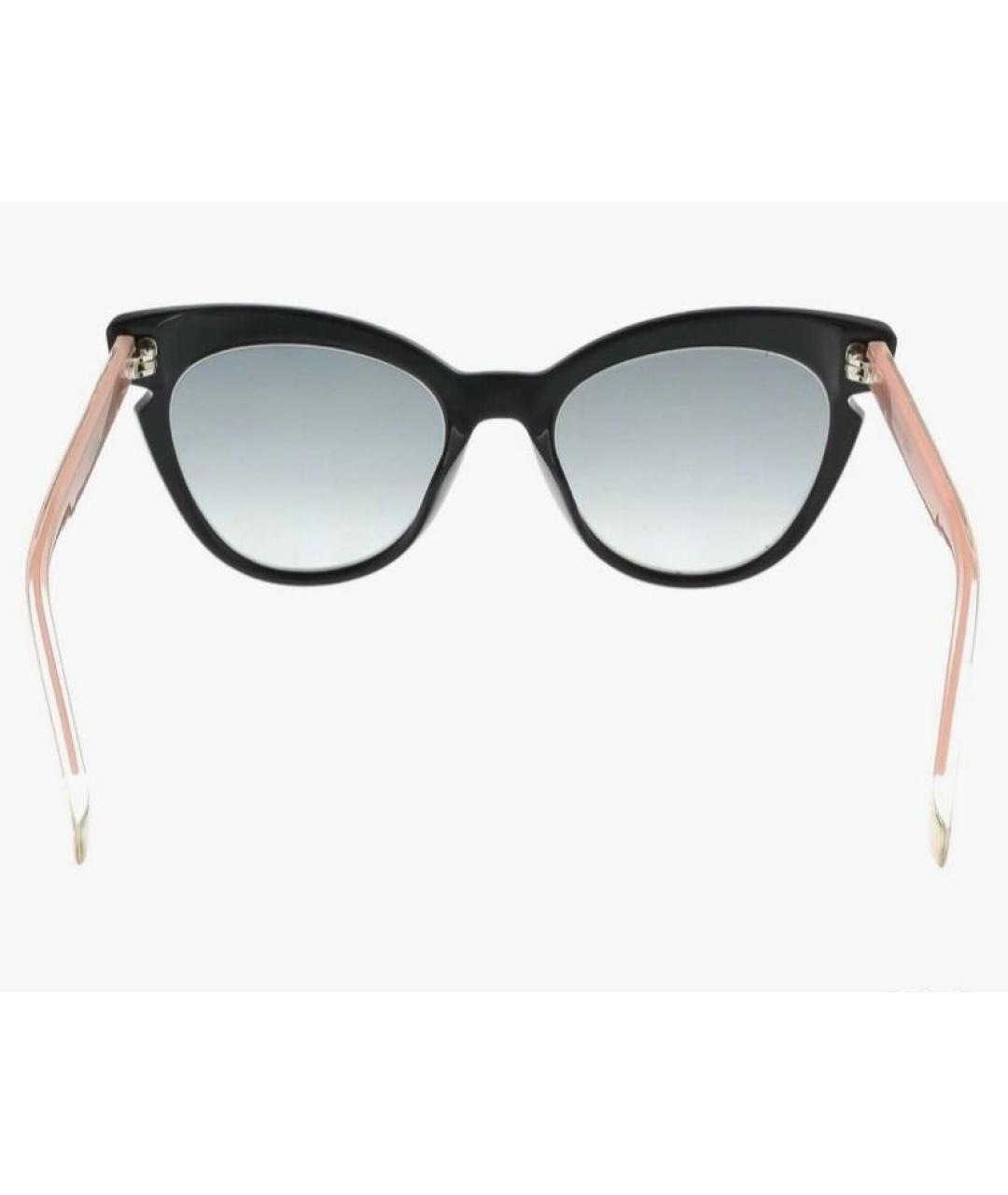 FENDI Черные пластиковые солнцезащитные очки, фото 4