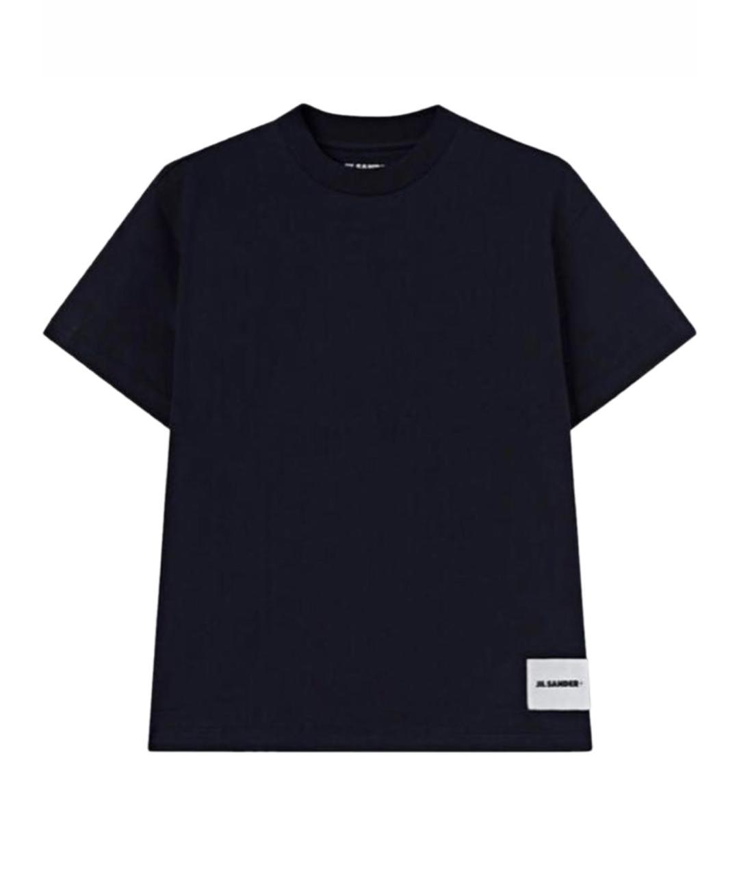 JIL SANDER Черная хлопковая футболка, фото 1