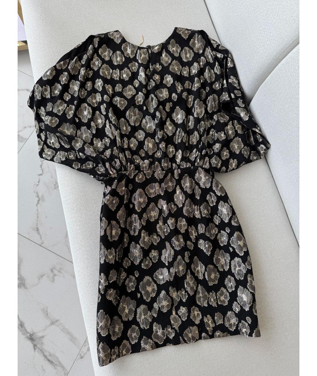 SAINT LAURENT Черное шелковое коктейльное платье, фото 4