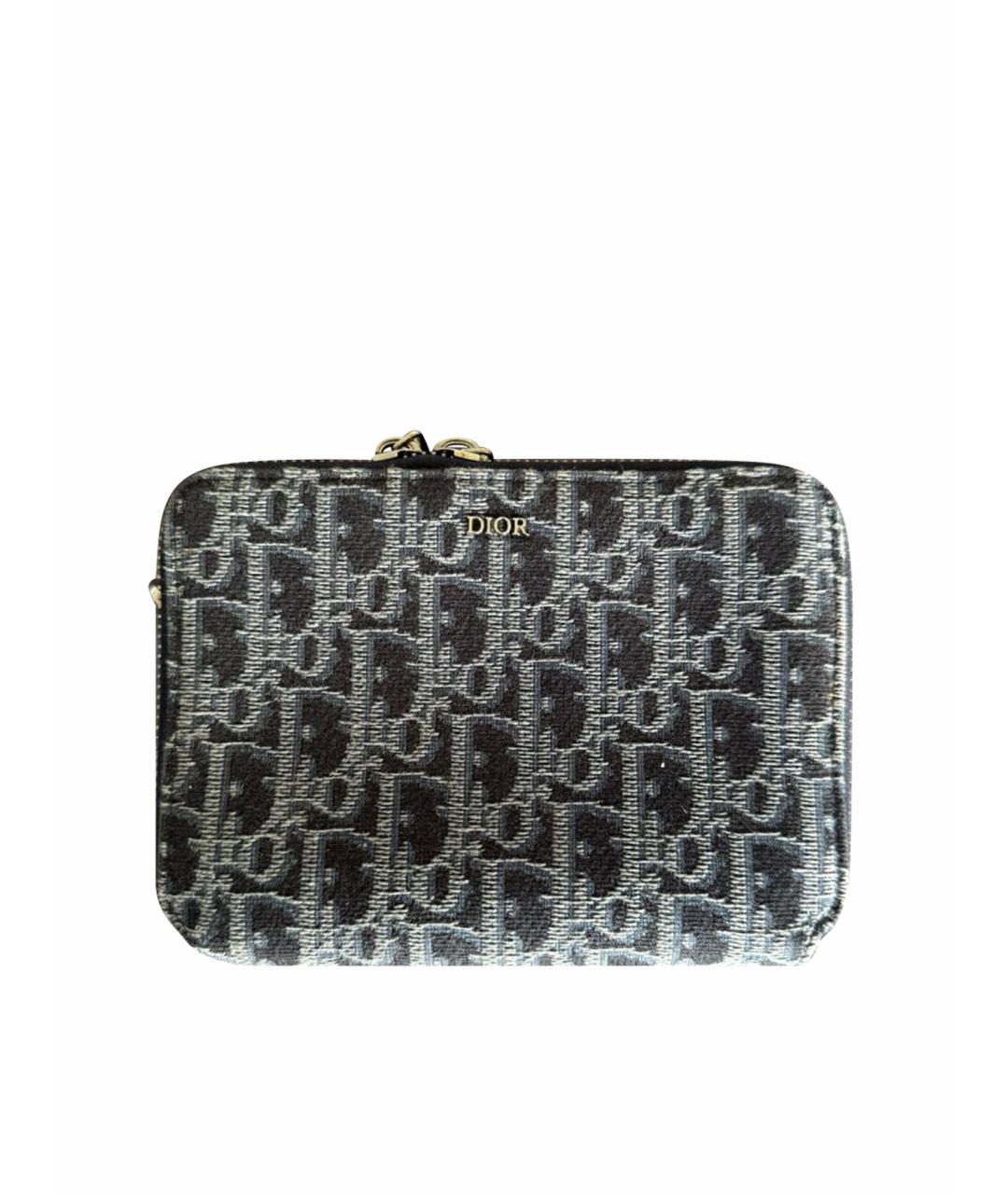 CHRISTIAN DIOR Темно-синяя барсетка, фото 1