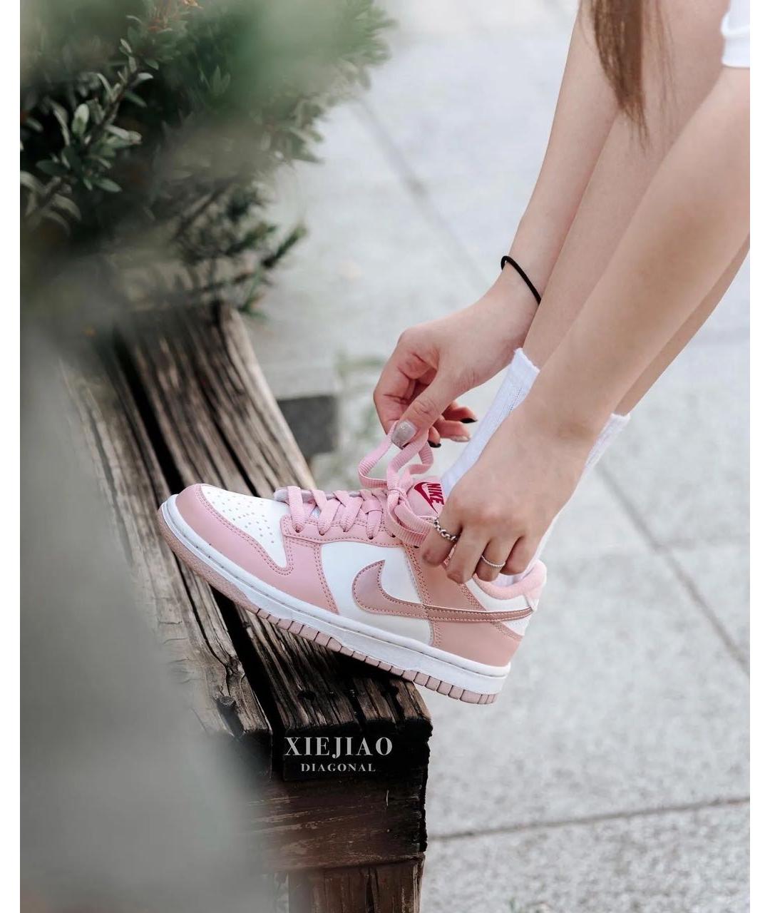 NIKE Розовые кожаные кроссовки, фото 2
