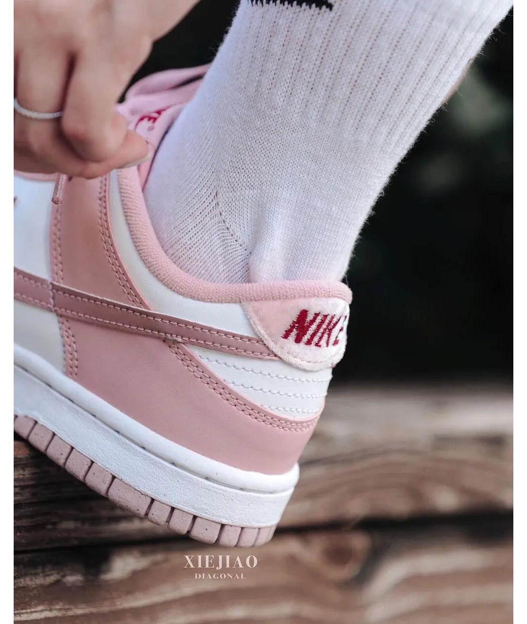 NIKE Розовые кожаные кроссовки, фото 4