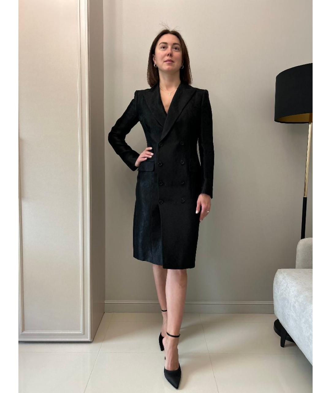 RALPH LAUREN COLLECTION Черное шелковое платье, фото 2