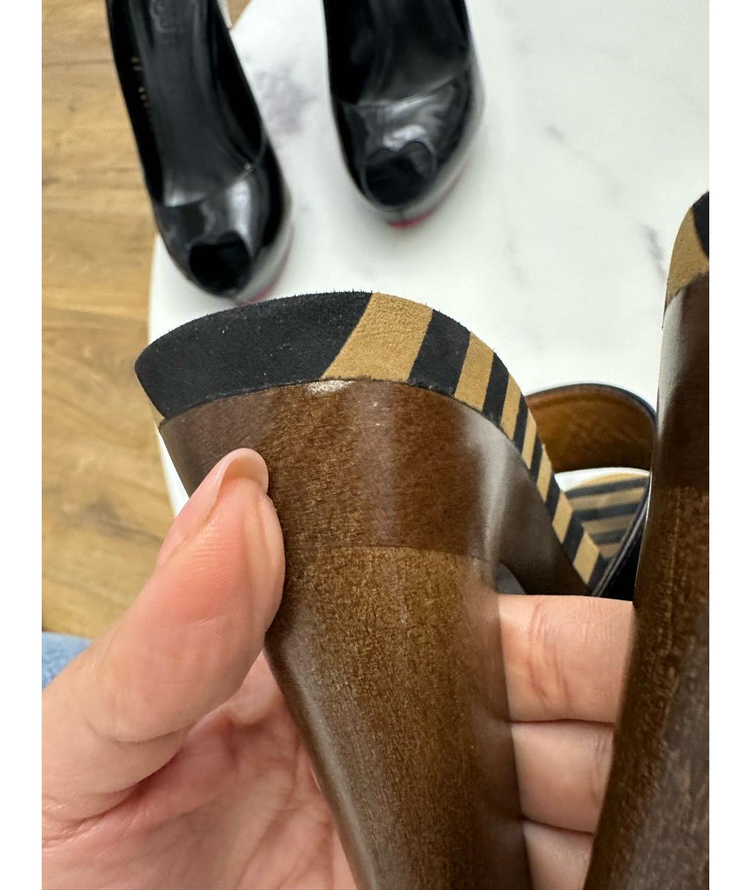 FENDI Мульти кожаные сабо, фото 8