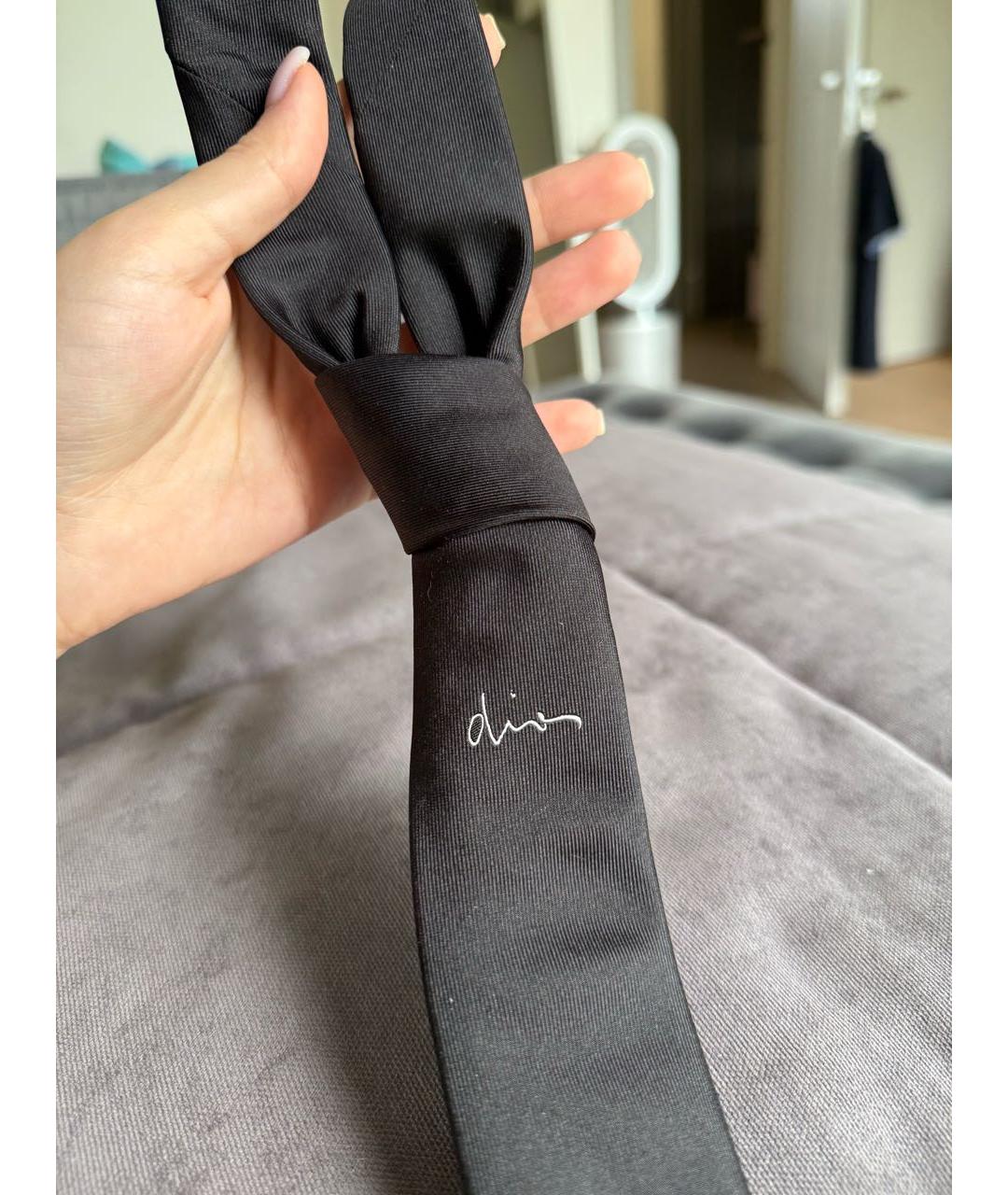 CHRISTIAN DIOR Черный галстук, фото 2