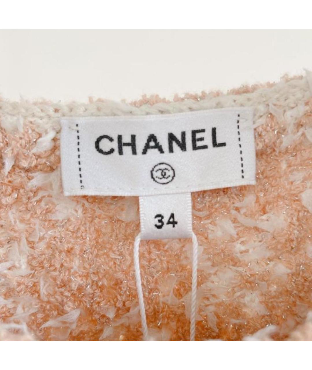 CHANEL Розовый хлопковый жакет/пиджак, фото 3
