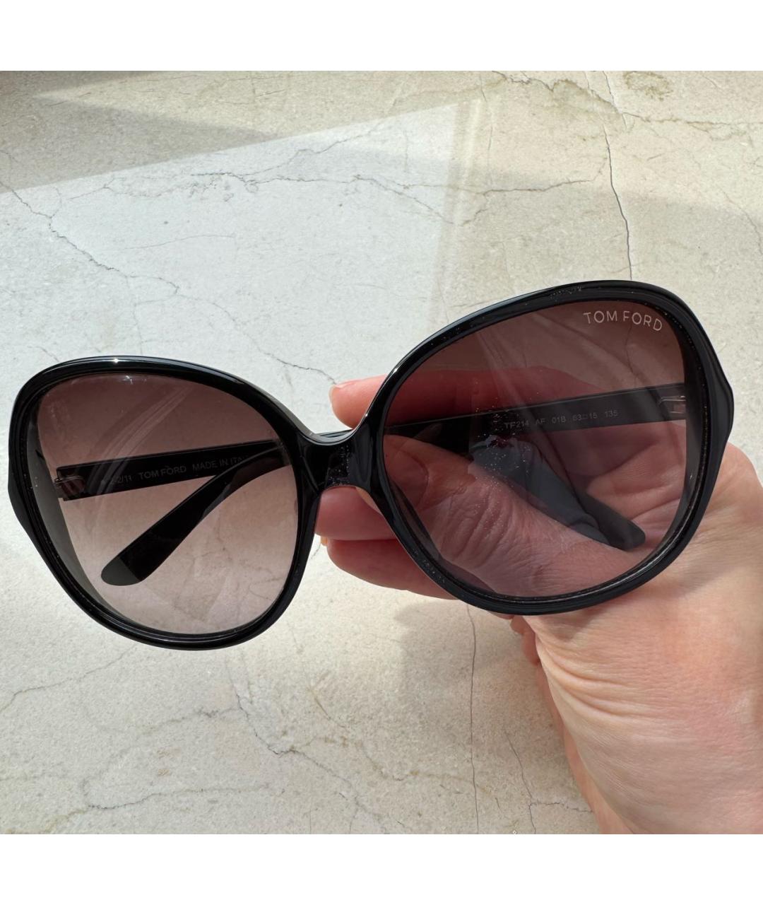 TOM FORD Черные пластиковые солнцезащитные очки, фото 5