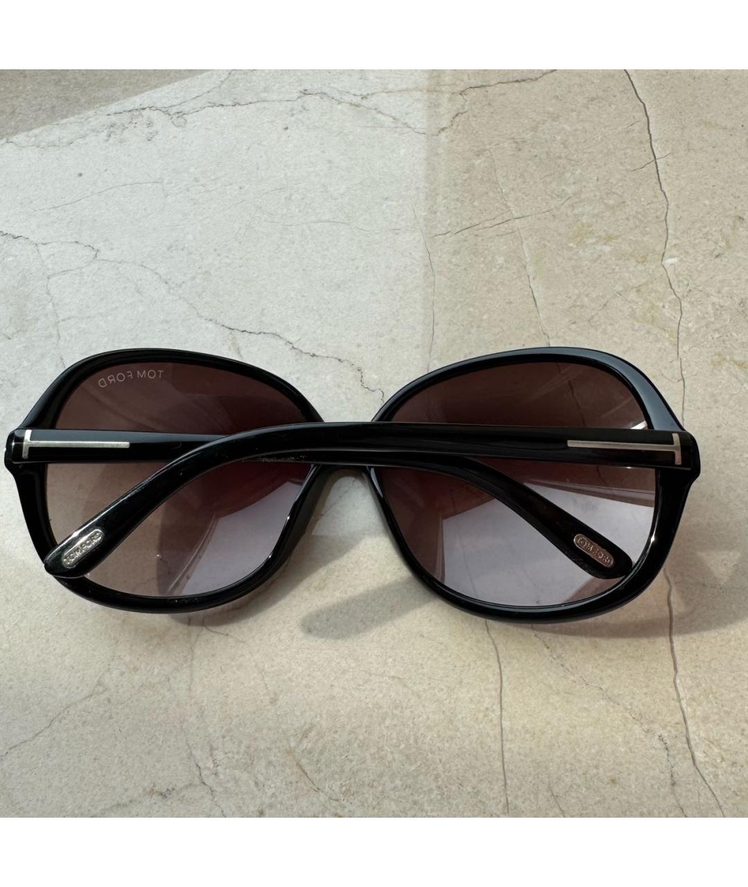 TOM FORD Черные пластиковые солнцезащитные очки, фото 4