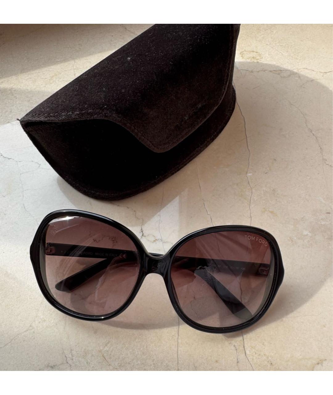 TOM FORD Черные пластиковые солнцезащитные очки, фото 3