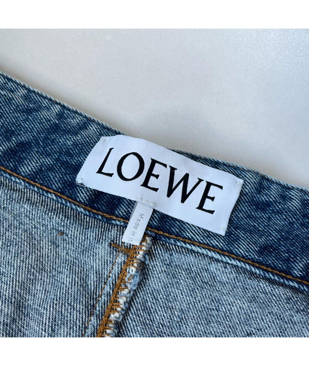 LOEWE Синие хлопковые прямые джинсы, фото 5