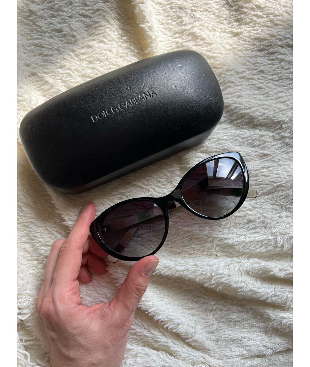 DOLCE&GABBANA Черные пластиковые солнцезащитные очки, фото 4