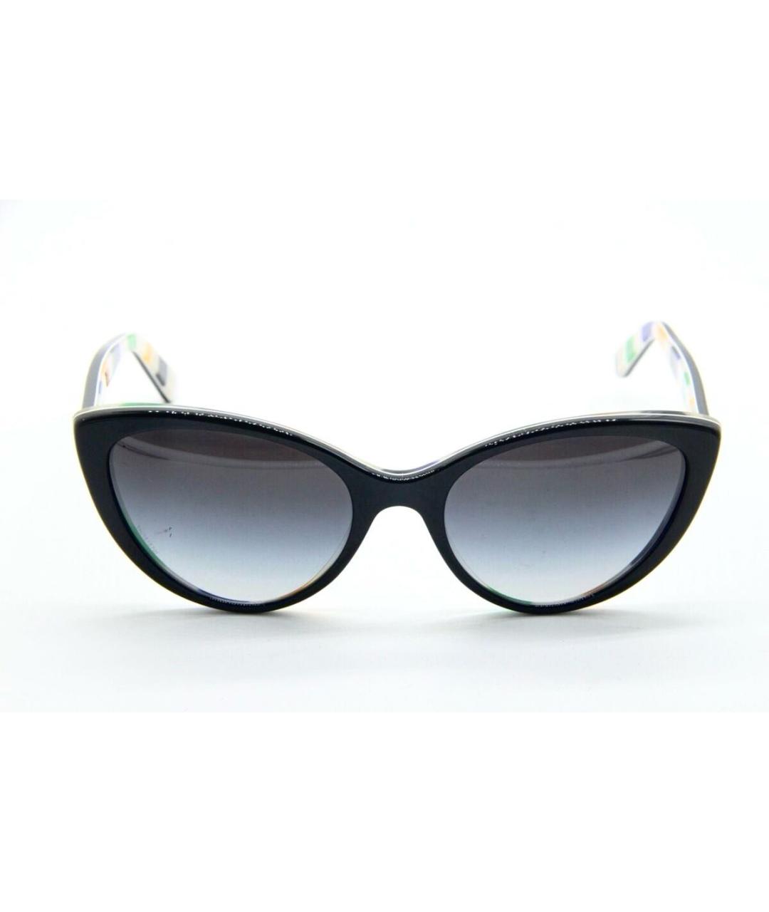 DOLCE&GABBANA Черные пластиковые солнцезащитные очки, фото 1