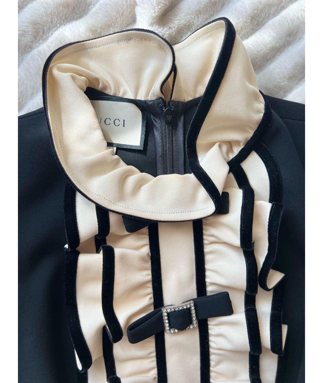 GUCCI Черное вискозное платье, фото 7