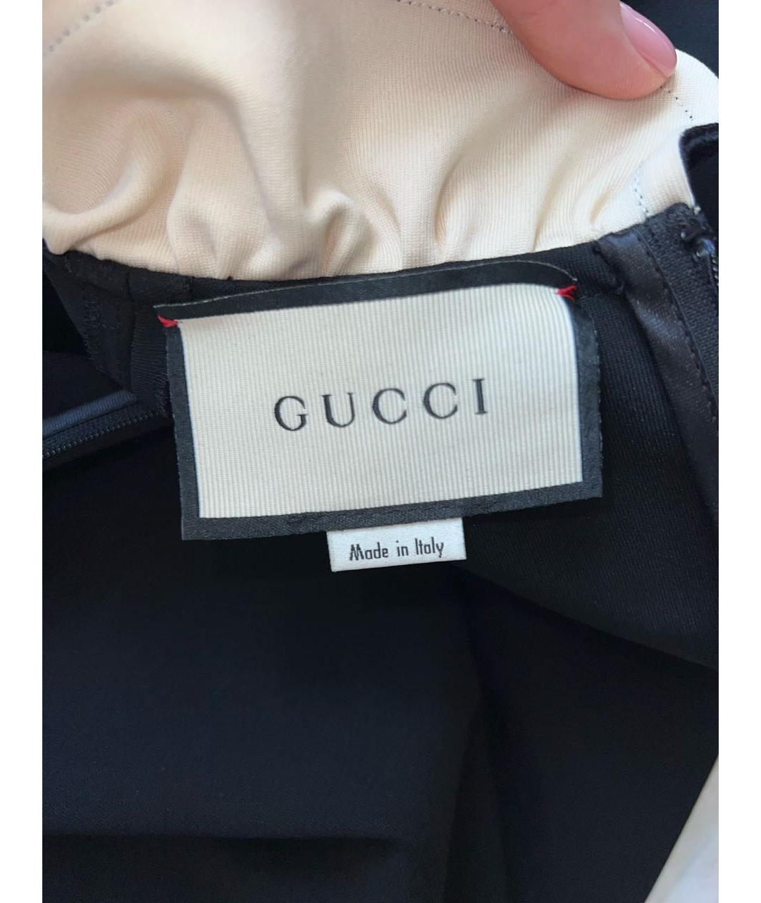 GUCCI Черное вискозное платье, фото 4