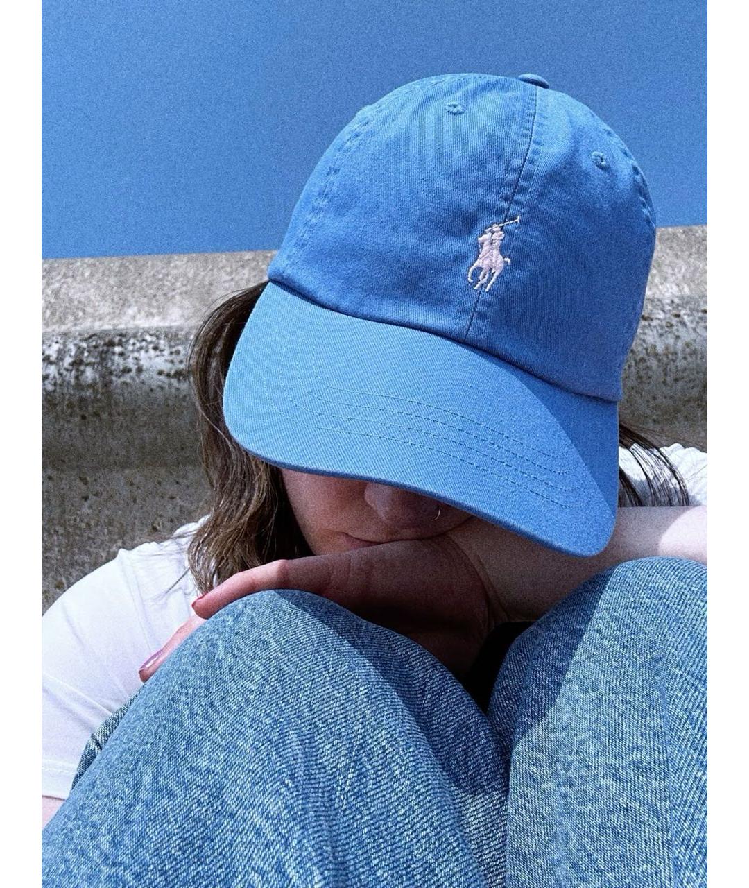 POLO RALPH LAUREN Голубая хлопковая кепка, фото 3