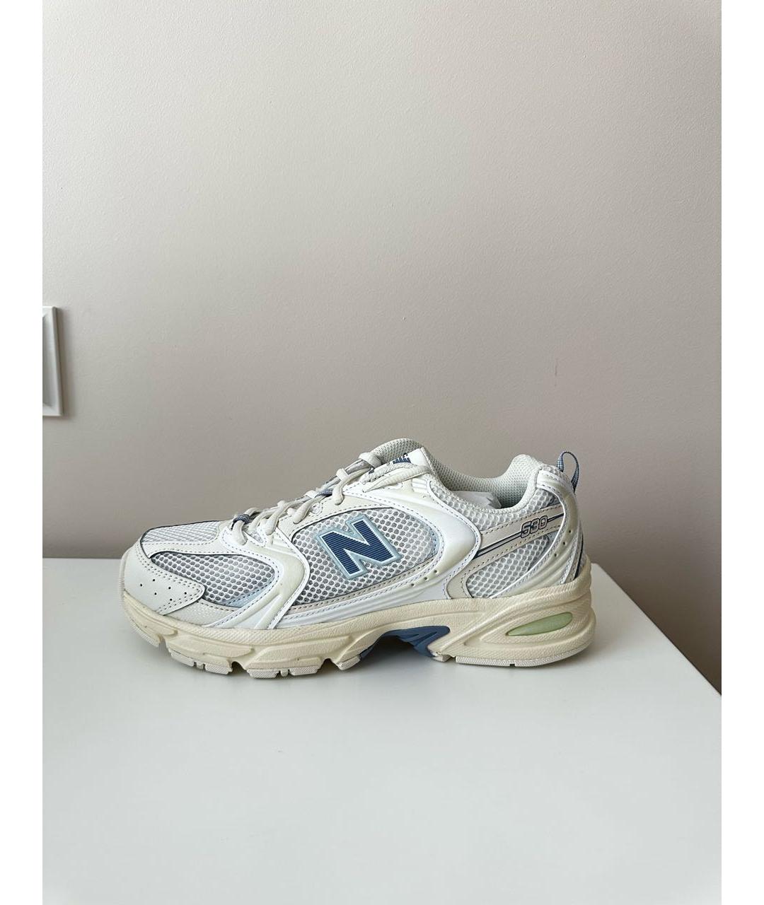 NEW BALANCE Бежевые кожаные кроссовки, фото 6