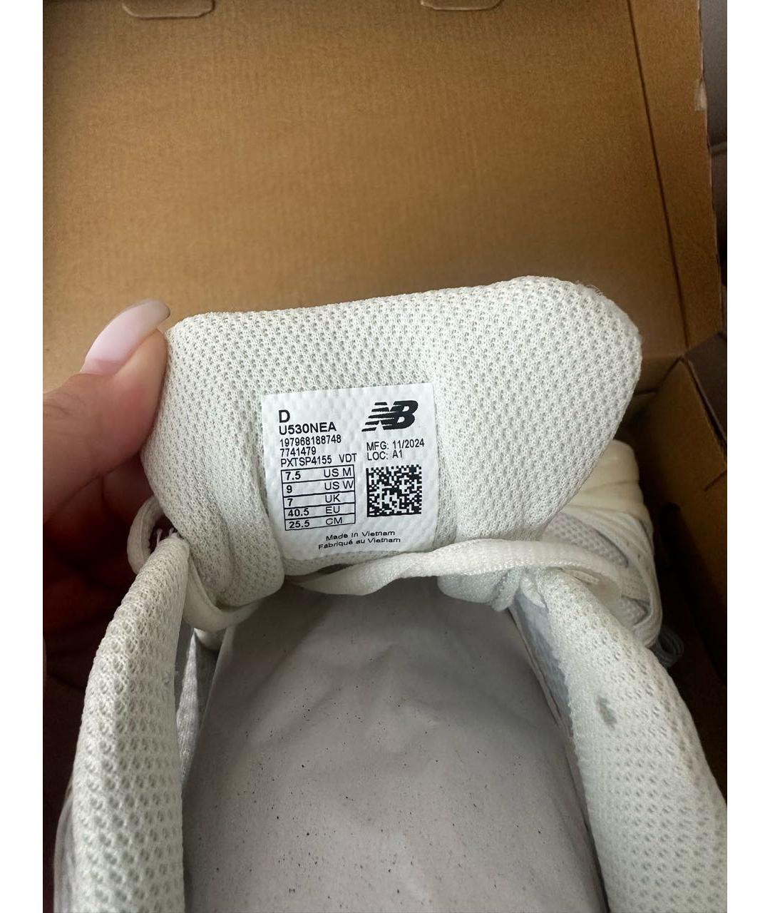 NEW BALANCE Бежевые кожаные кроссовки, фото 5