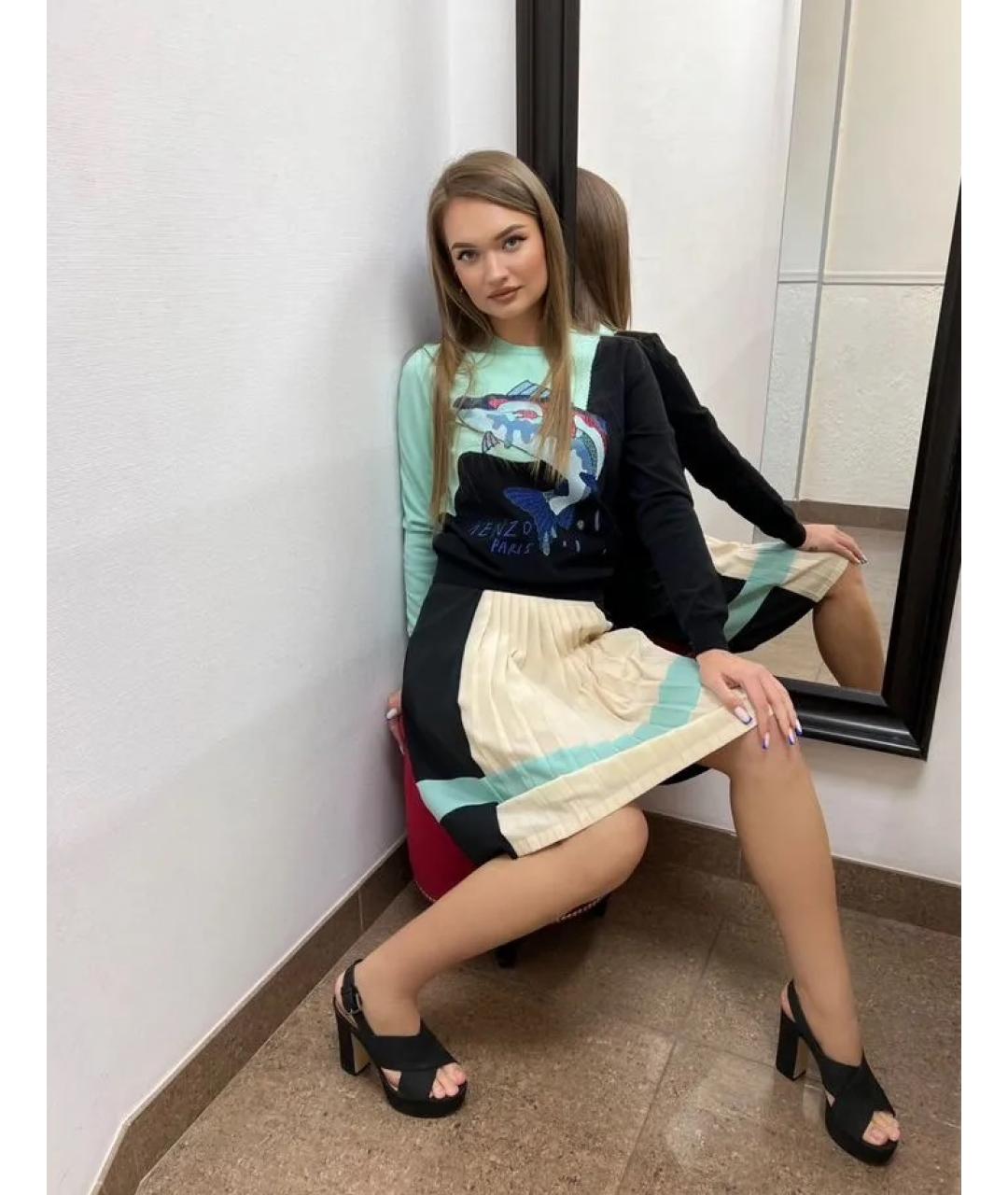 HUGO BOSS Мульти полиэстеровая юбка мини, фото 9