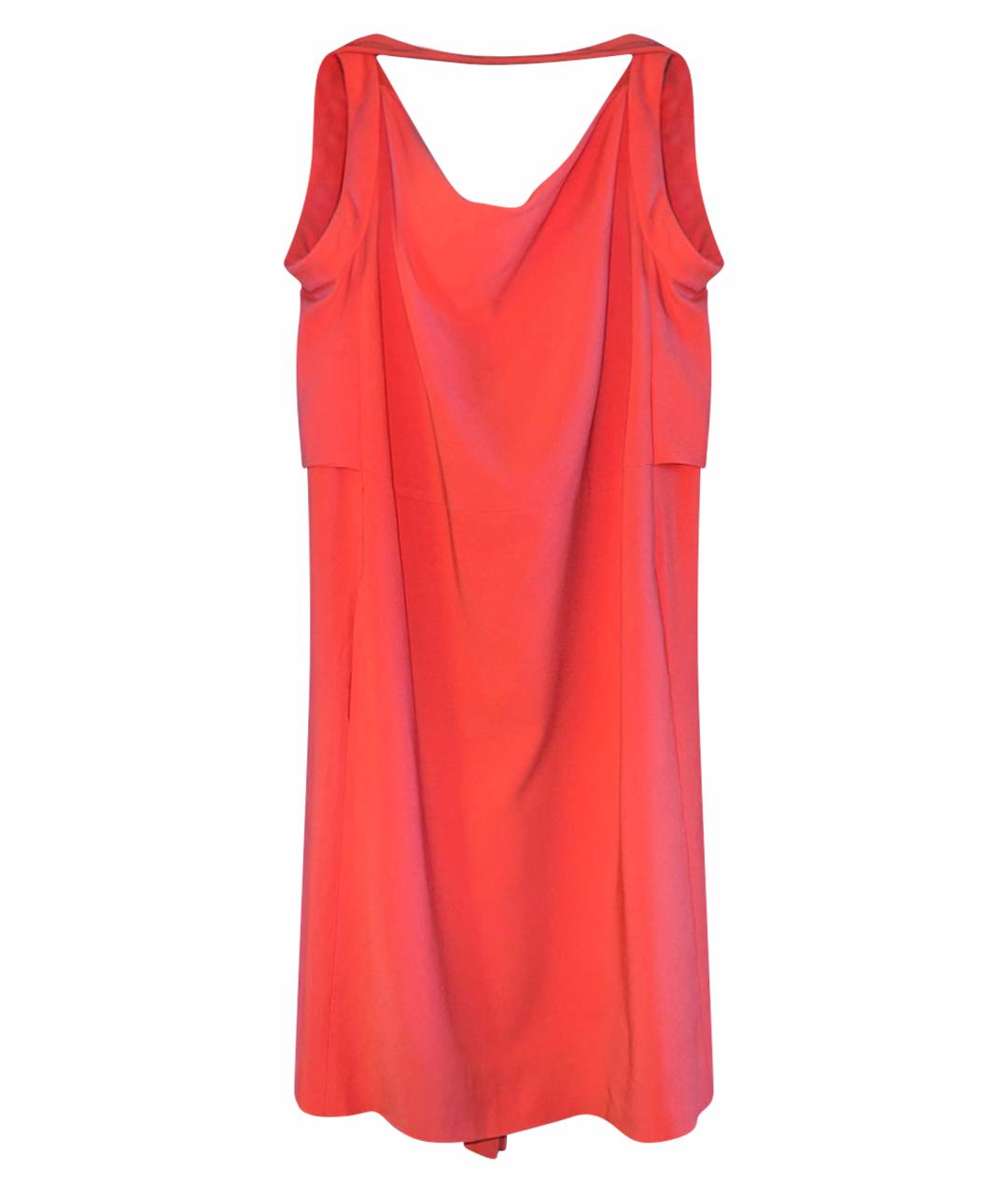 BALENCIAGA Коралловое вискозное коктейльное платье, фото 1