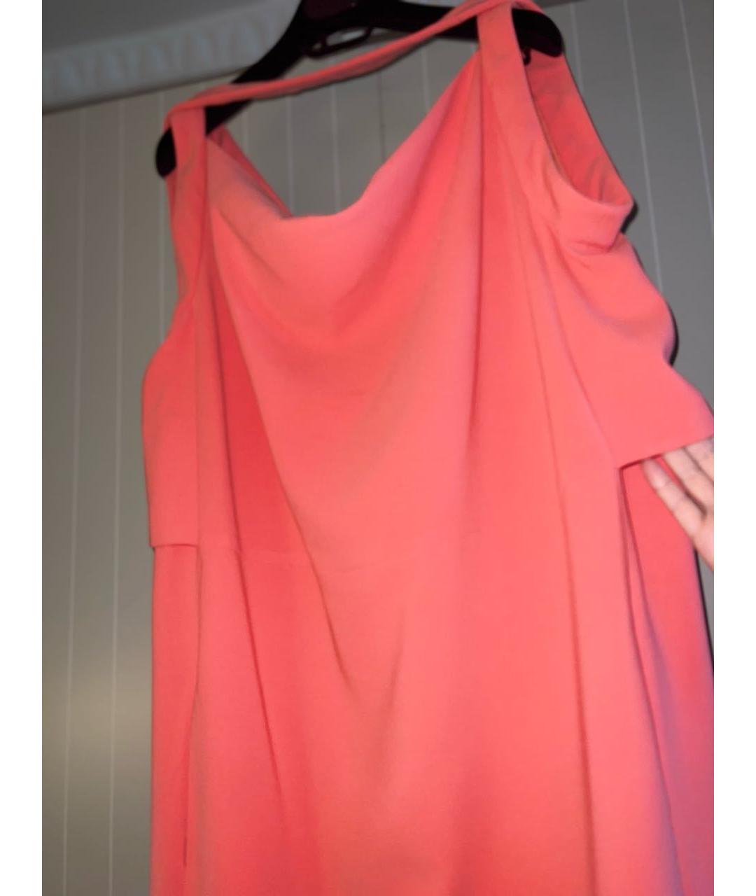 BALENCIAGA Коралловое вискозное коктейльное платье, фото 2