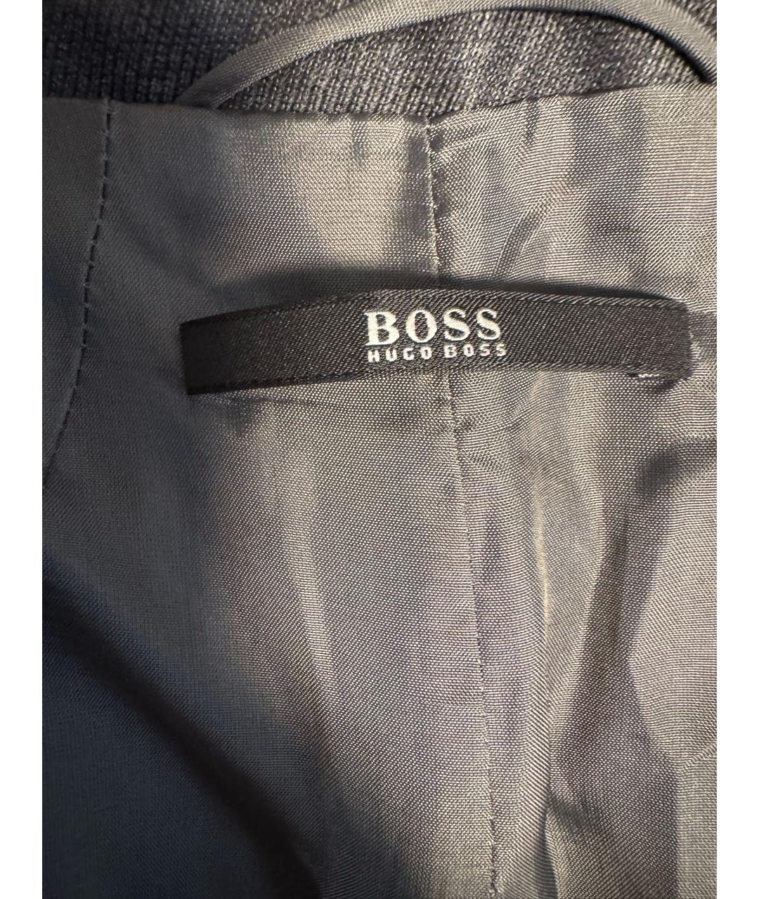 HUGO BOSS Серый шерстяной жакет/пиджак, фото 3