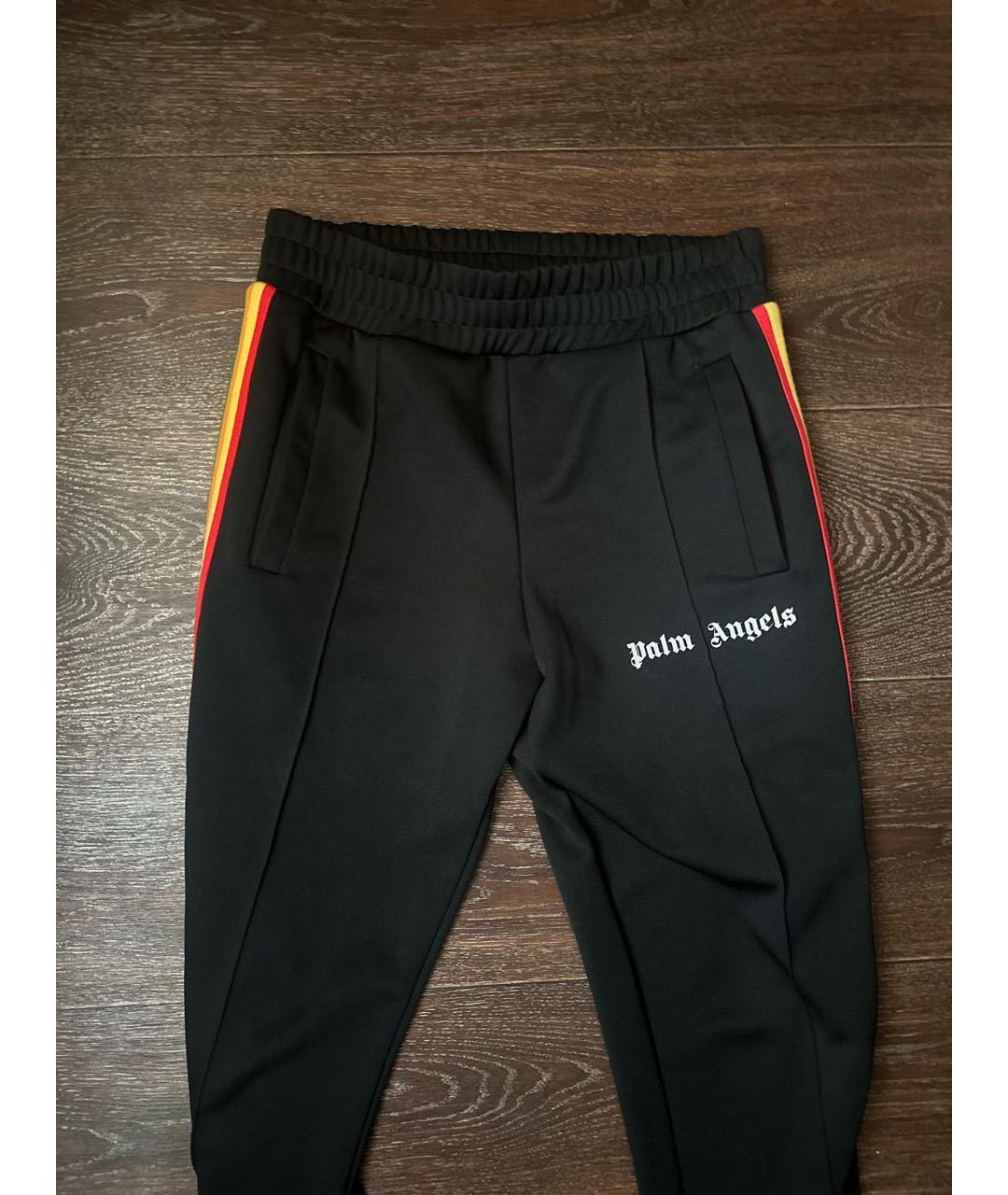 PALM ANGELS Черные хлопковые повседневные брюки, фото 3