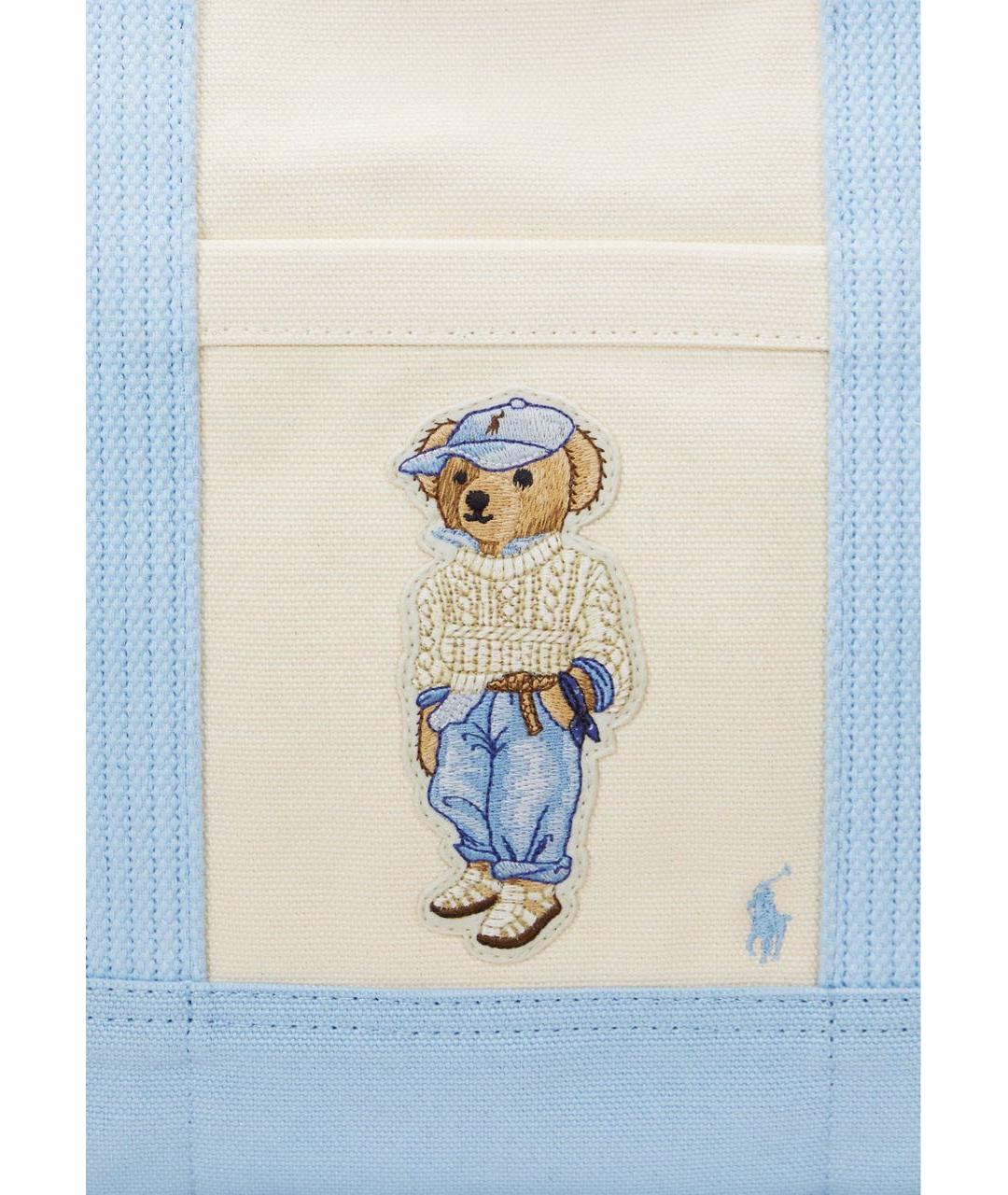 POLO RALPH LAUREN Голубая деним пляжная сумка, фото 2