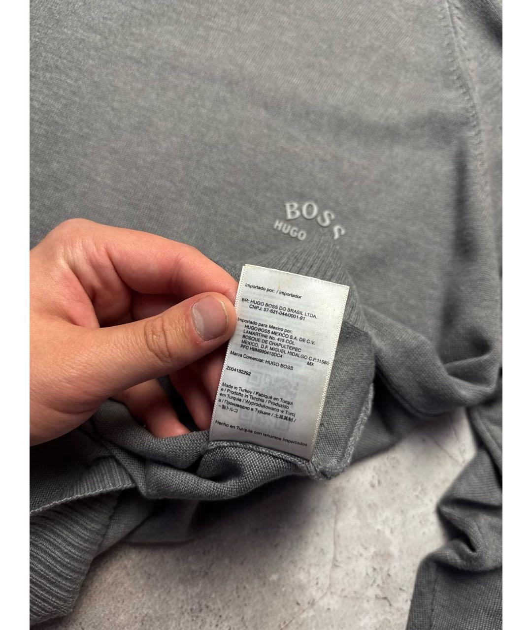 HUGO BOSS Серый джемпер / свитер, фото 7